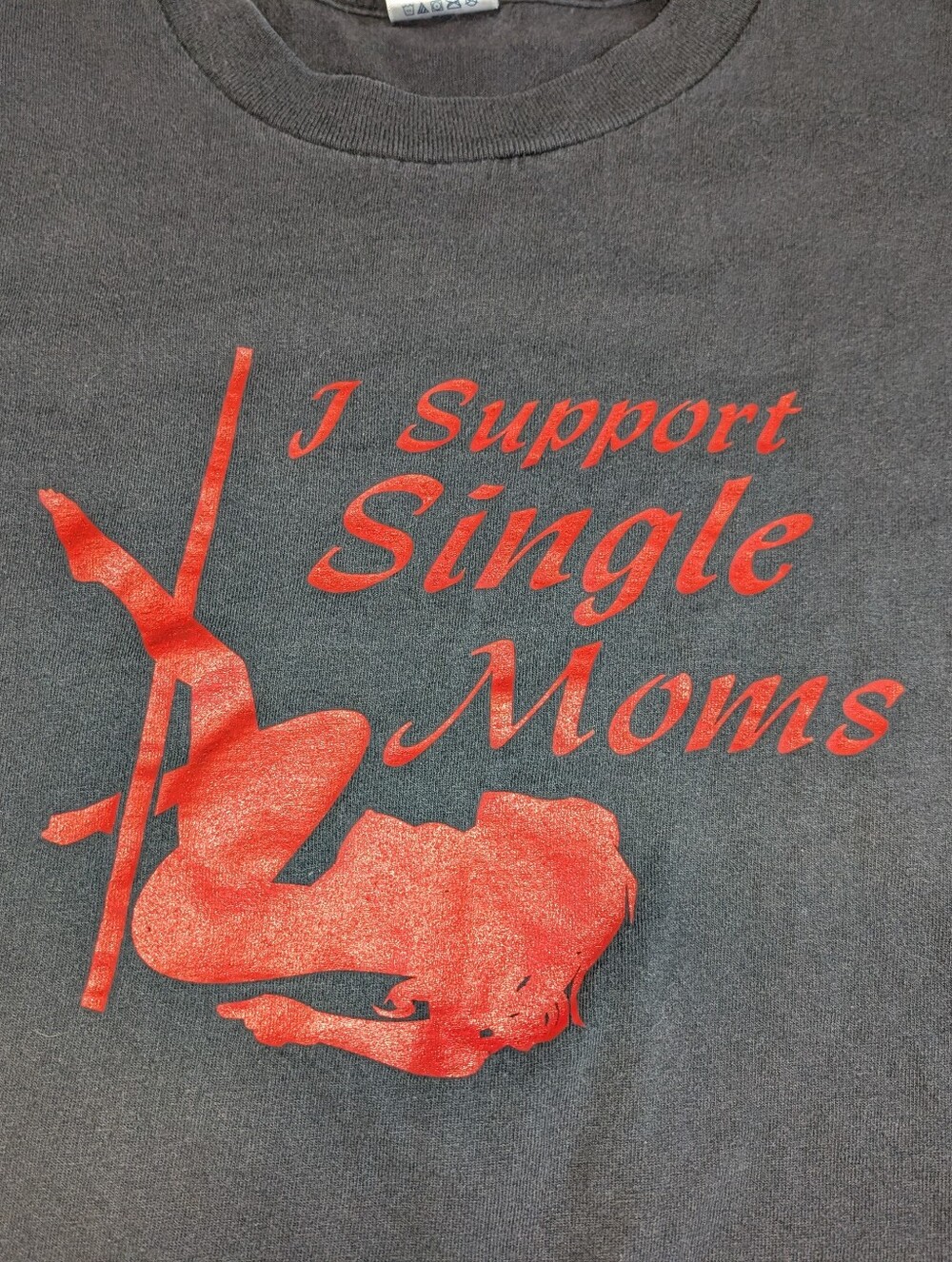 I Support Single Moms Tee Y2K Vintage Men's XL Fader